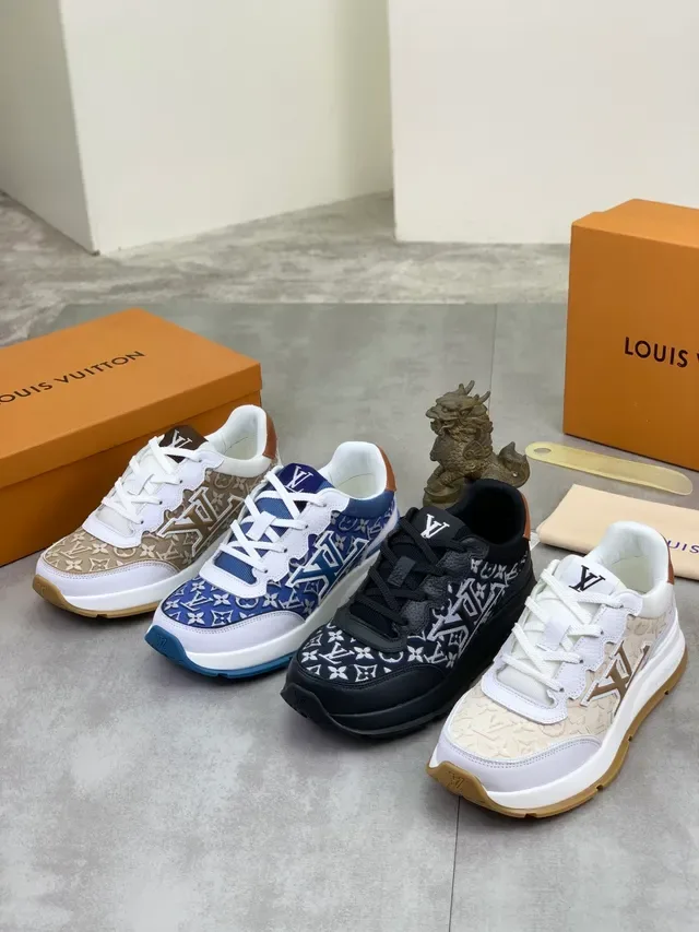 Louis Vuitton LV Trainer Beige Blanc Toile Monogram Semelle Intermédiaire Multicouche Sneakers Lifestyle 2