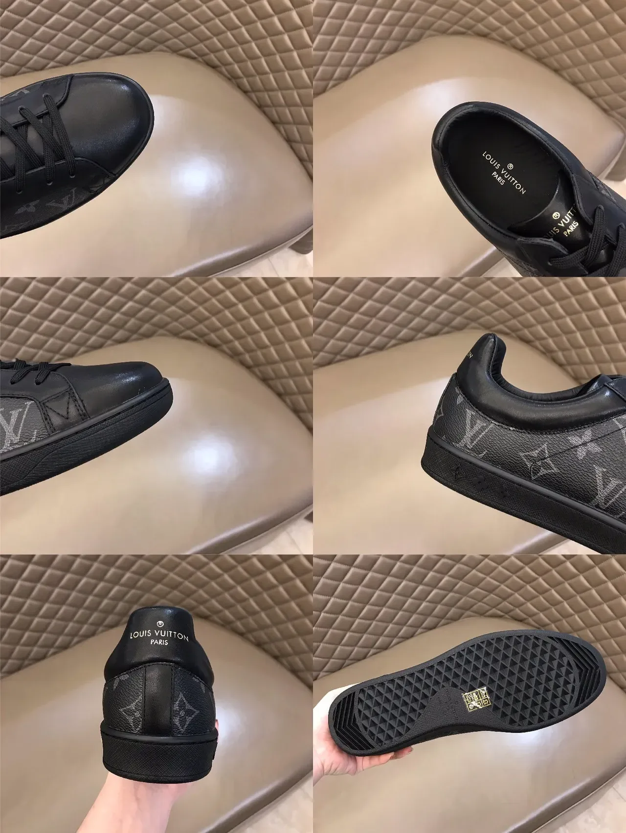 Louis Vuitton LV Trainer Black Monogram Lifestyle Sneakers 2