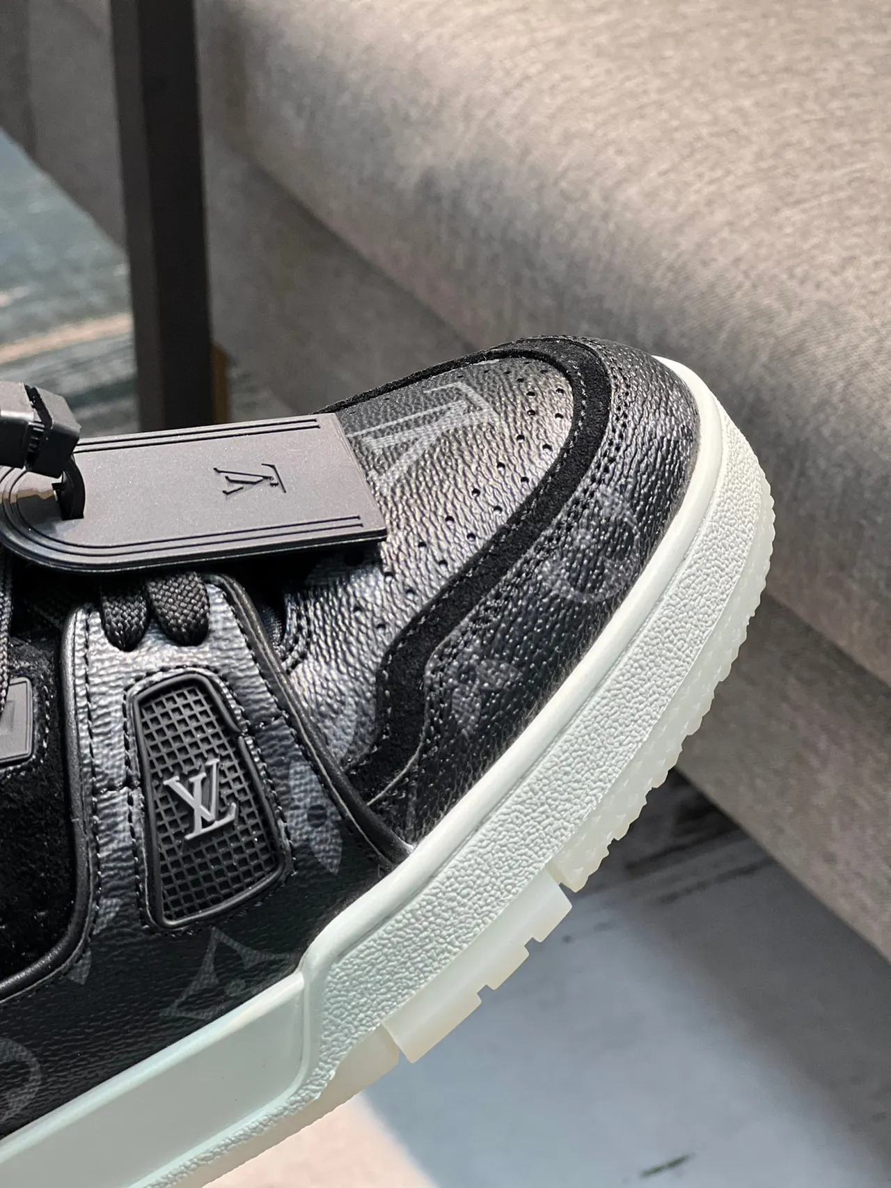 Louis Vuitton LV Trainer Black Monogram Lifestyle Sneakers 3