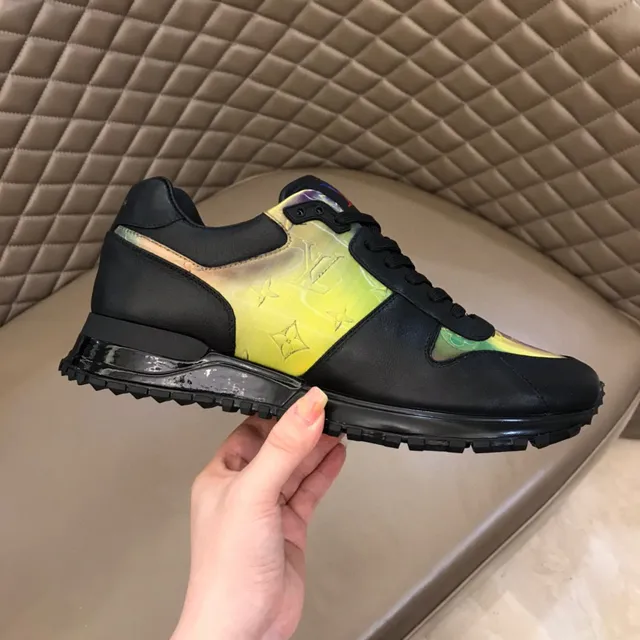 Louis Vuitton LV Trainer Black Multicolor Leather Iridescent Monogram Panel Lifestyle Sneakers 5