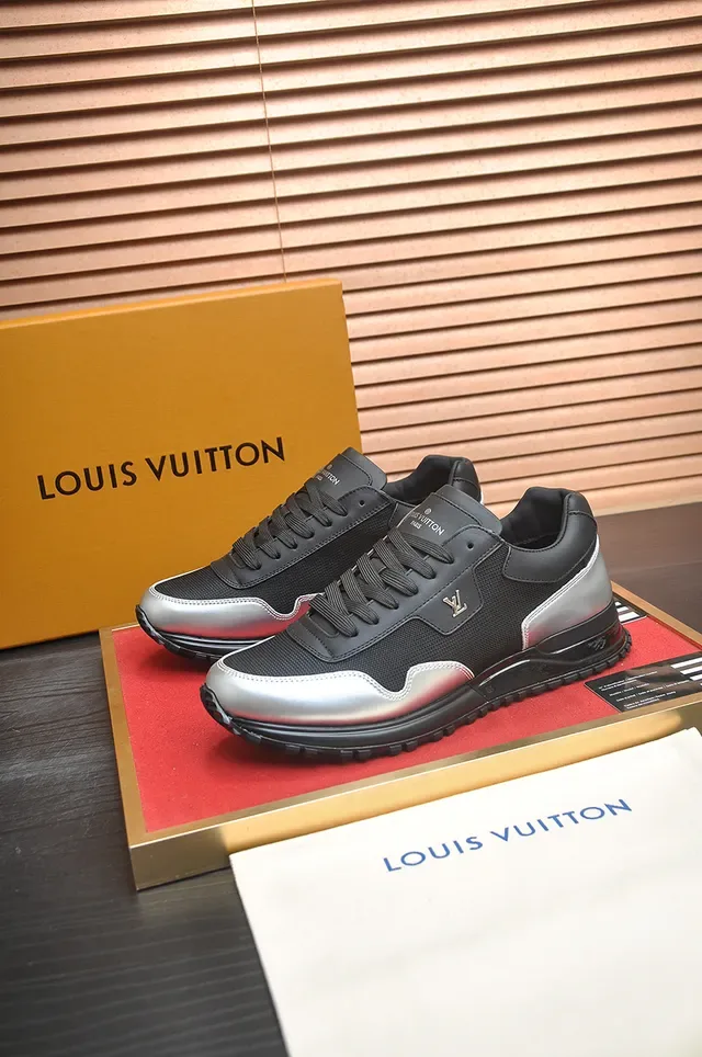 Louis Vuitton LV Trainer Black Silver Low-Top Mixed-Material Lifestyle Sneakers 4