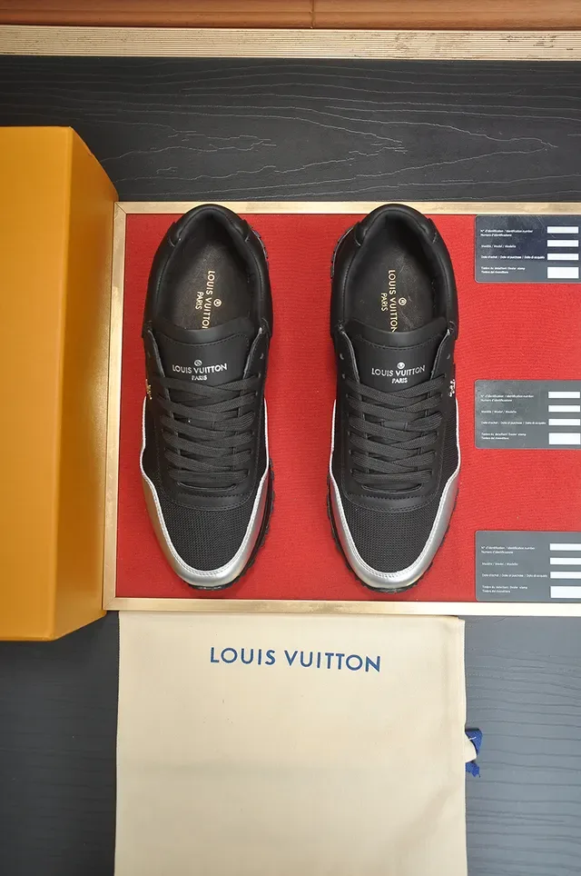 Louis Vuitton LV Trainer Black Silver Low-Top Mixed-Material Lifestyle Sneakers 5