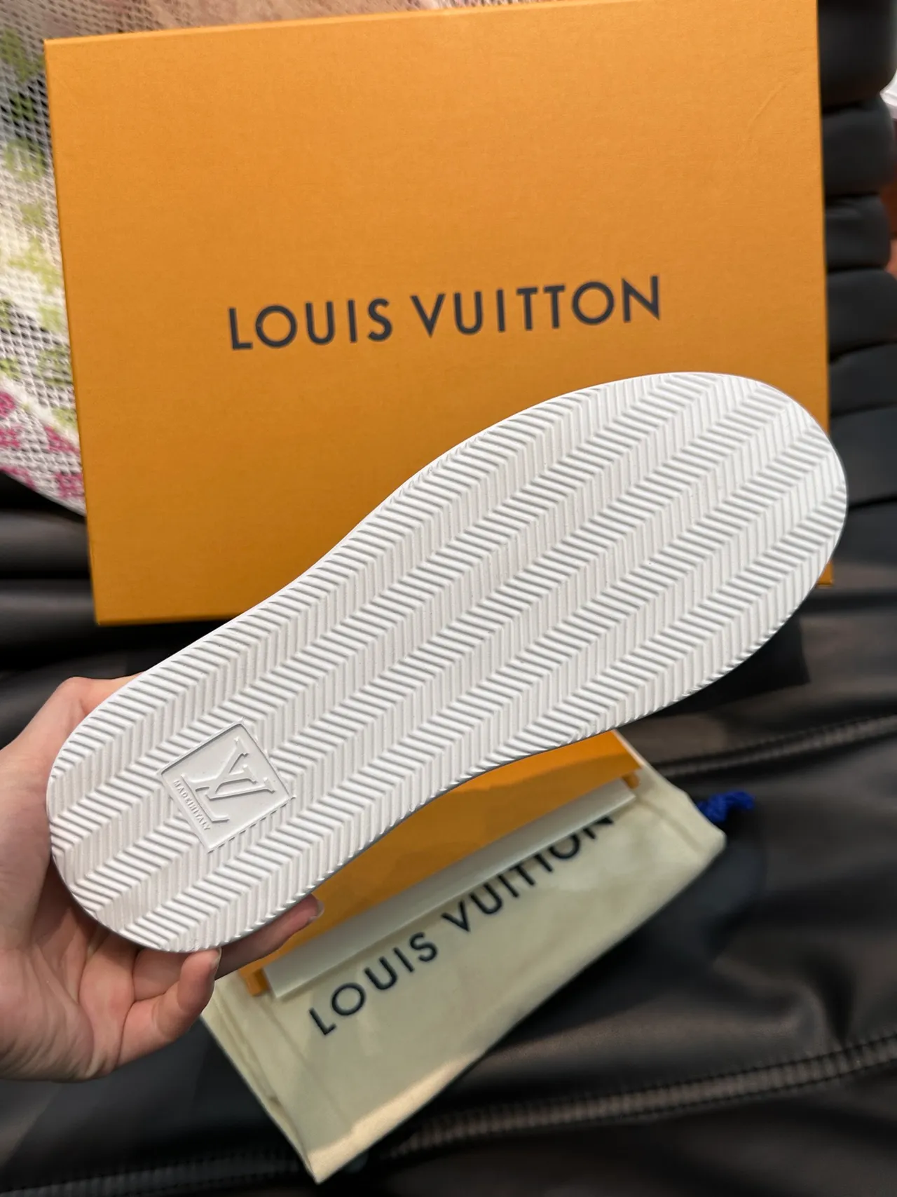 Louis Vuitton LV Trainer Black White Low-Top Leather Upper Lifestyle Sneakers 2