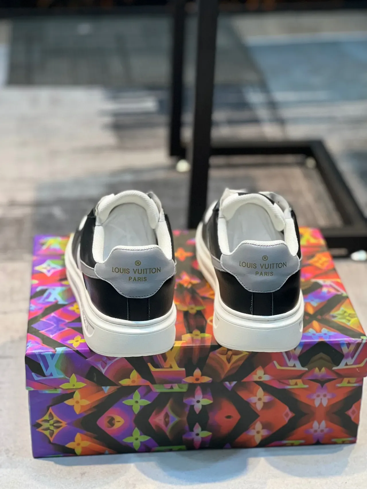 Louis Vuitton LV Trainer Black White Low-Top Platform Sole Lifestyle Sneakers 2