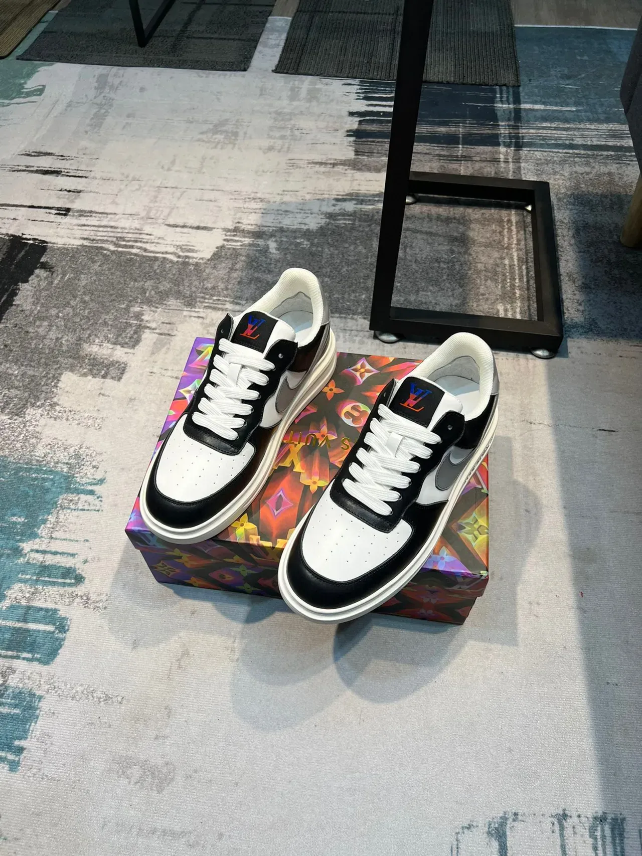 Louis Vuitton LV Trainer Black White Low-Top Platform Sole Lifestyle Sneakers 5