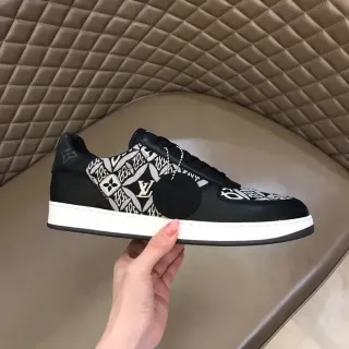 Louis Vuitton LV Trainer Black White Monogram-Print Textile Smooth Leather Lifestyle Sneakers