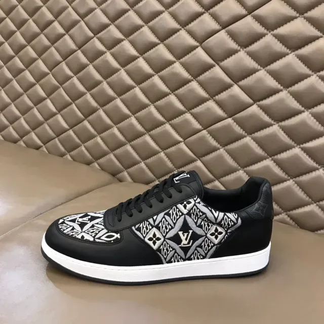 Louis Vuitton LV Trainer Black White Monogram-Print Textile Smooth Leather Lifestyle Sneakers 5