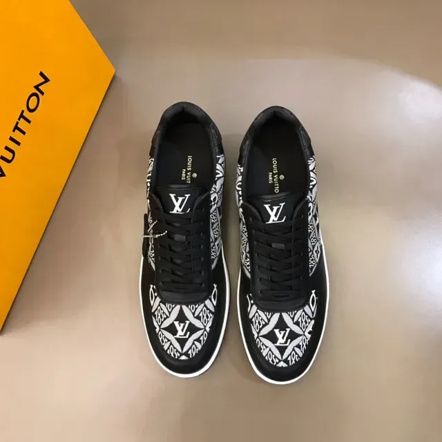 Louis Vuitton LV Trainer Black White Monogram-Print Textile Smooth Leather Lifestyle Sneakers 7