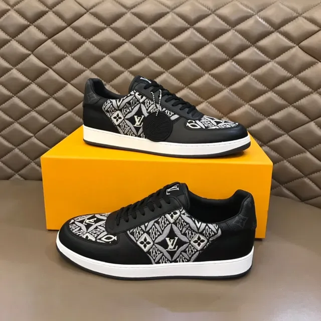 Louis Vuitton LV Trainer Black White Monogram-Print Textile Smooth Leather Lifestyle Sneakers 8