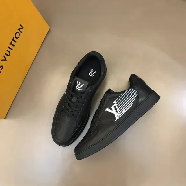 Louis Vuitton LV Trainer Black White Smooth Leather Upper Perforated Toe Cap Lifestyle Sneakers 8