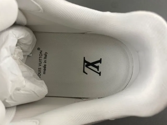 Louis Vuitton LV Trainer Blue White Monogram Flower Logo Perforated Leather Lifestyle Sneakers 7