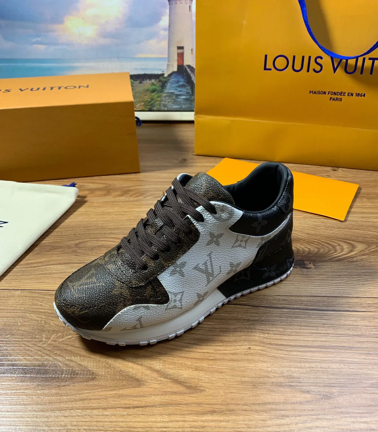 Louis Vuitton LV Trainer Monogram Color-Block Lifestyle Sneakers 1