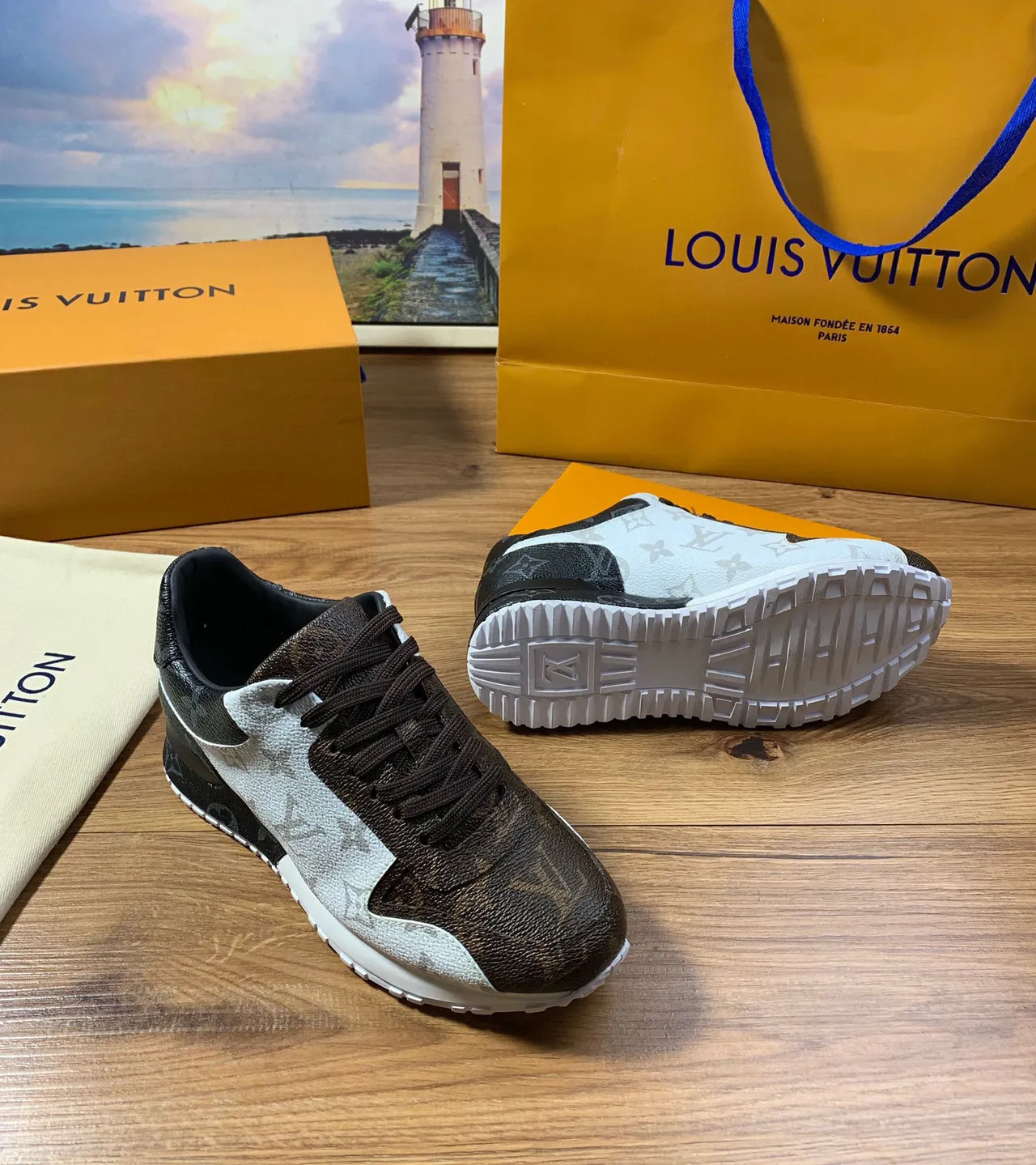 Louis Vuitton LV Trainer Monogram Color-Block Lifestyle Sneakers 6