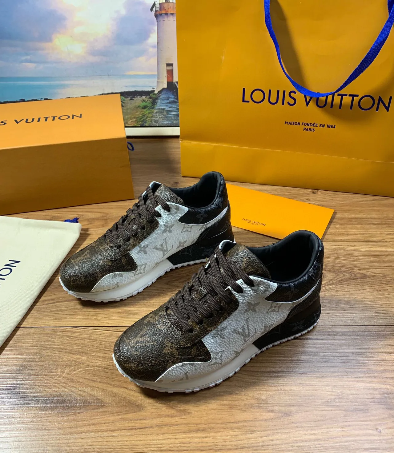 Louis Vuitton LV Trainer Monogram Color-Block Lifestyle Sneakers 7