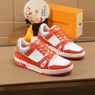 Louis Vuitton LV Trainer naranja y blanco zapatillas lifestyle