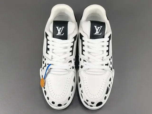 Louis Vuitton LV Trainer Polka Dot White Black Lifestyle Sneakers 16