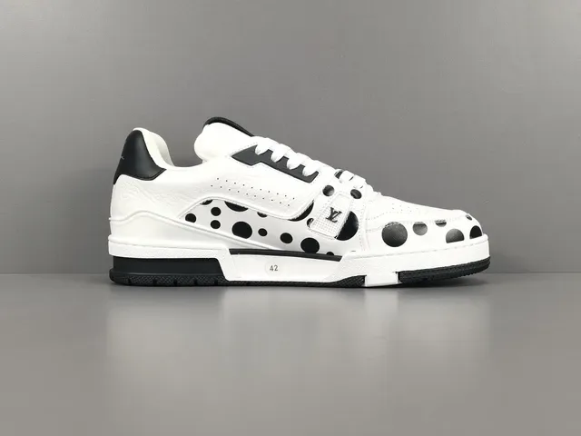 Louis Vuitton LV Trainer Polka Dot White Black Lifestyle Sneakers 18