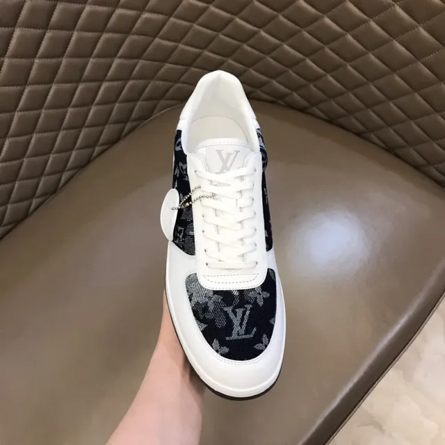 Louis Vuitton LV Trainer White and Navy Monogram Lifestyle Sneakers 4