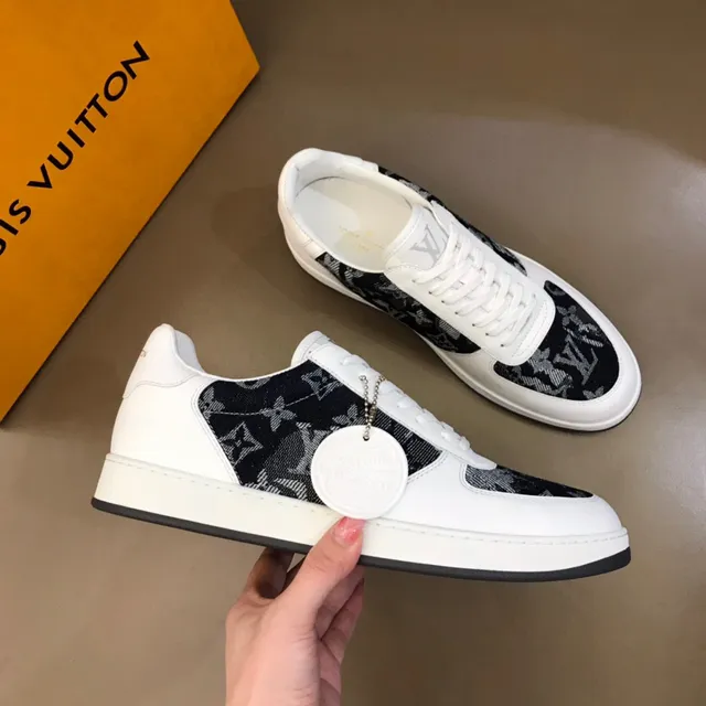 Louis Vuitton LV Trainer White and Navy Monogram Lifestyle Sneakers 6