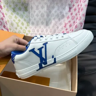 Louis Vuitton LV Trainer সাদা নীল চামড়া Oversized Monogram Lifestyle Sneakers