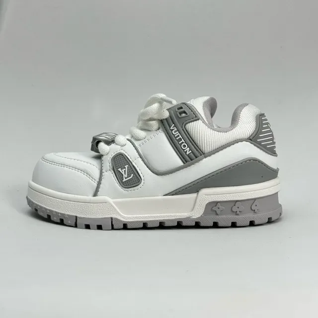 Louis Vuitton LV Trainer White Gray Chunky Sole Layered Overlays Lifestyle Sneakers 4