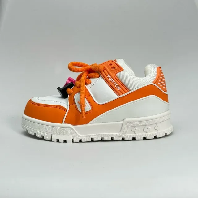 Louis Vuitton LV Trainer White Gray Chunky Sole Layered Overlays Lifestyle Sneakers 5