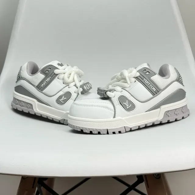 Louis Vuitton LV Trainer White Gray Chunky Sole Layered Overlays Lifestyle Sneakers 21