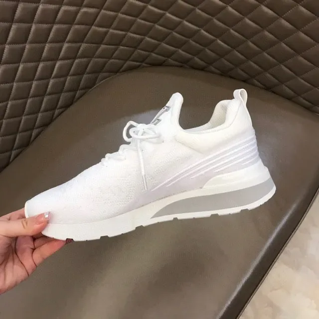 Louis Vuitton LV Trainer White Gray Knit Upper Sculpted Midsole Lifestyle Sneakers 2