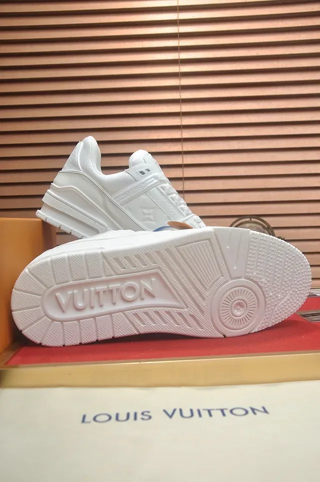 Louis Vuitton LV Trainer White Monogram Leather Chunky Sculpted Sole Lifestyle Sneakers 3