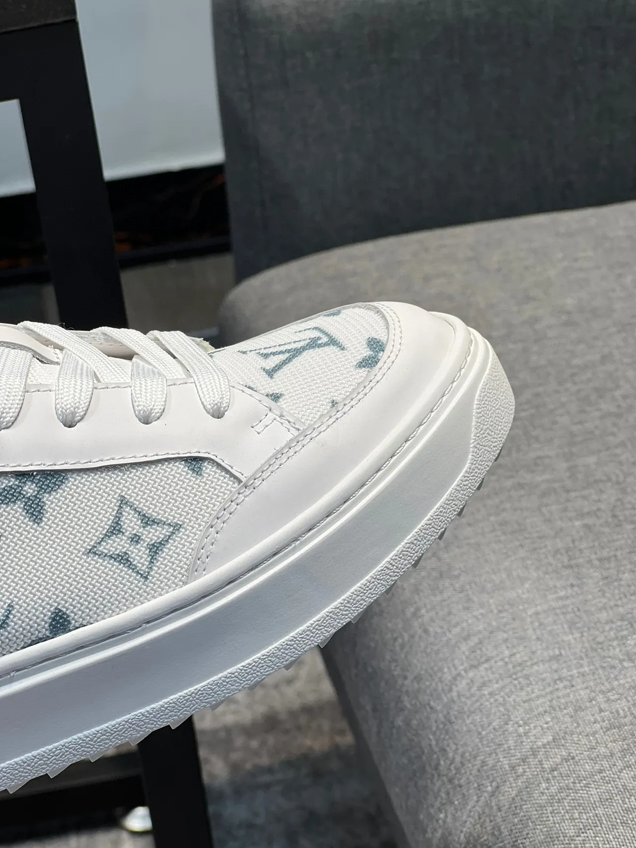 Louis Vuitton LV Trainer White Multicolor Monogram Canvas Platform Sole Lifestyle Sneakers 3