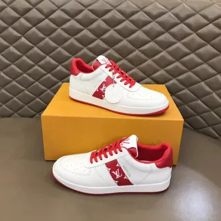 Louis Vuitton LV Trainer White Red Low-Top Leather Lifestyle Sneakers