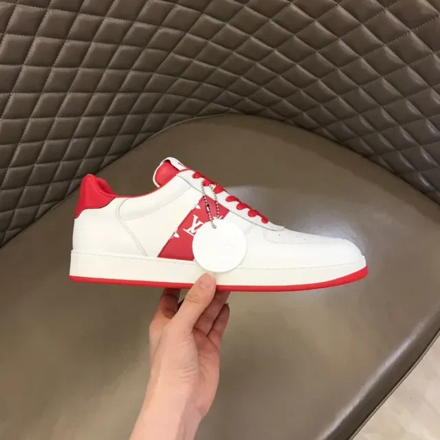 Louis Vuitton LV Trainer Sneakers Lifestyle Blancs et Rouges Low-Top Cuir 5