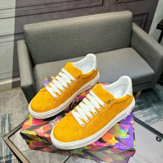 Louis Vuitton LV Trainer Amarillo Blanco Monogram Canvas Low-Top zapatillas lifestyle