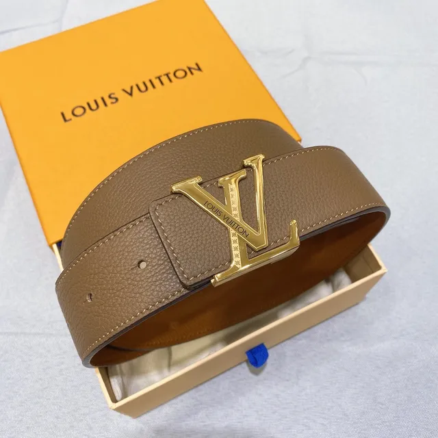 Louis Vuitton LV Twist Belt Brown Pebbled Leather Gold-Tone Buckle Leather Belt 5