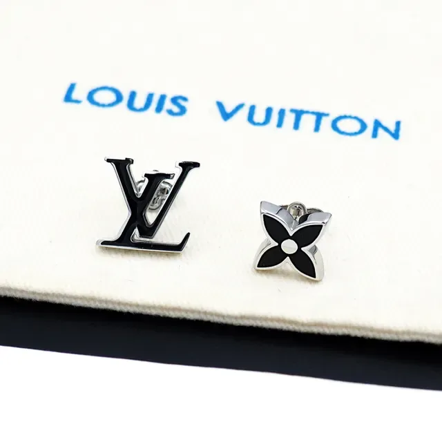 Louis Vuitton Monogram and Flower Enamel Stud Earrings 2