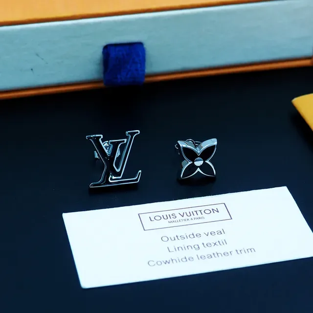 Louis Vuitton Monogram and Flower Enamel Stud Earrings 4