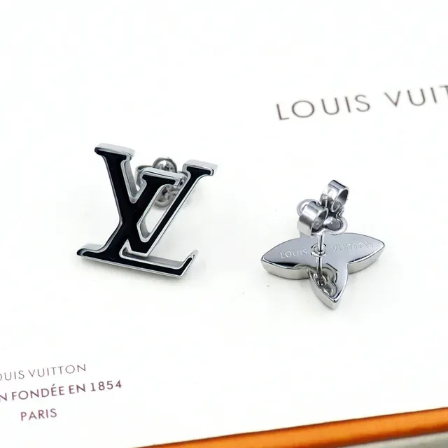 Louis Vuitton Monogram and Flower Enamel Stud Earrings 5
