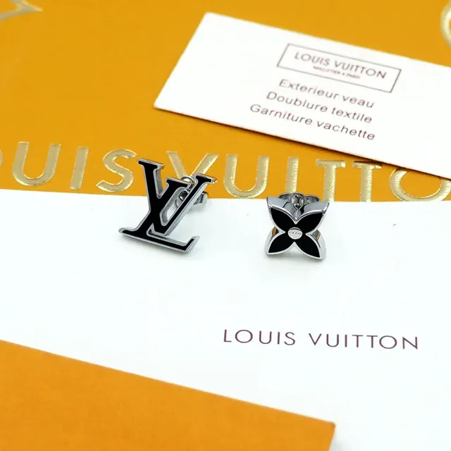 Louis Vuitton Monogram and Flower Enamel Stud Earrings 8