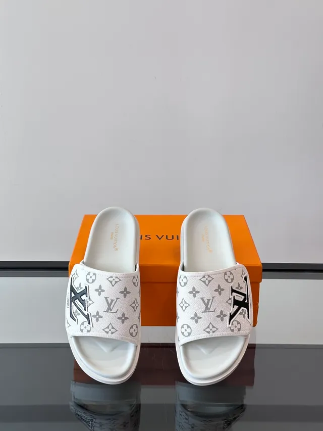 Louis Vuitton Monogram Canvas LV Logo Slide Slippers 3