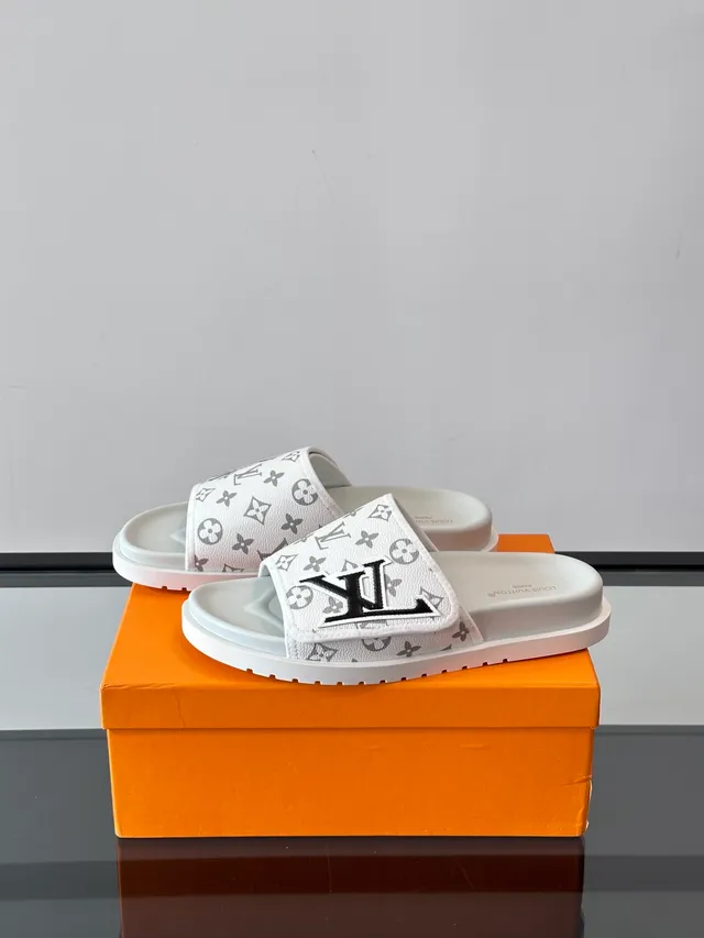 Louis Vuitton Monogram Canvas LV Logo Slide Slippers 4