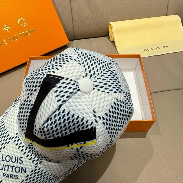 Louis Vuitton Monogram-Dot V Logo Baseball Cap 6