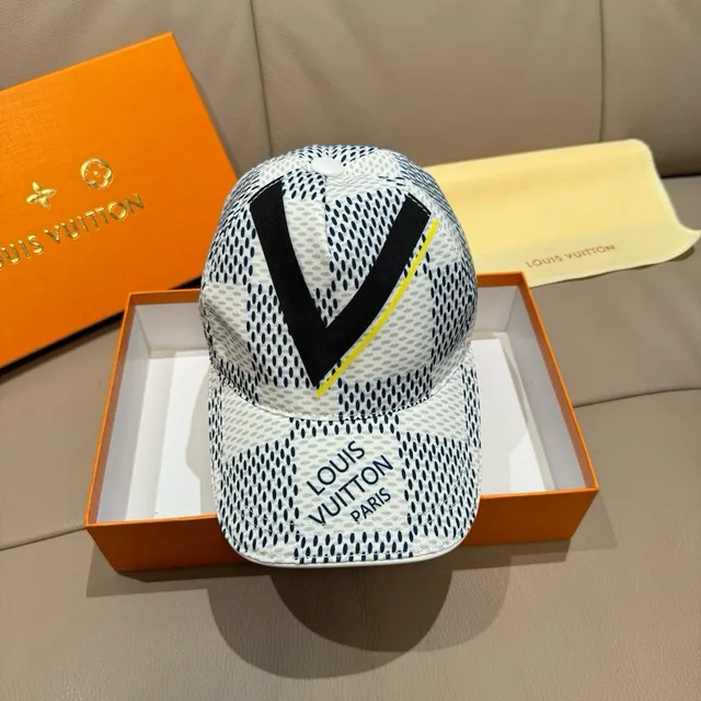 Louis Vuitton Monogram-Dot V Logo Baseball Cap 9