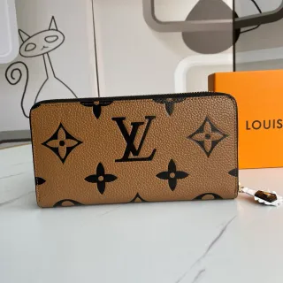 Louis Vuitton Monogram Empreinte Tan and Black Long Wallet