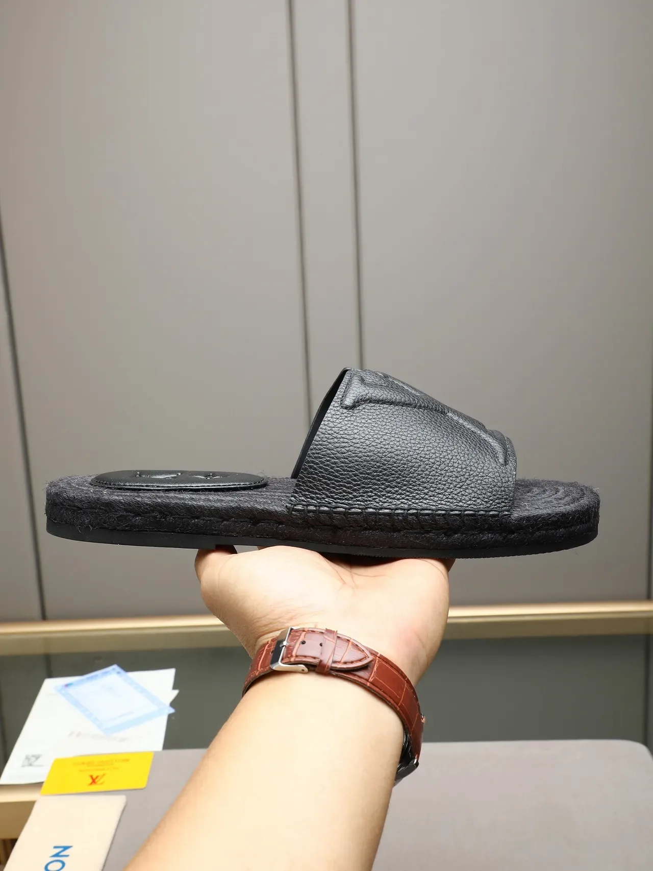 Louis Vuitton Monogram Espadrille Slipper Slippers 23