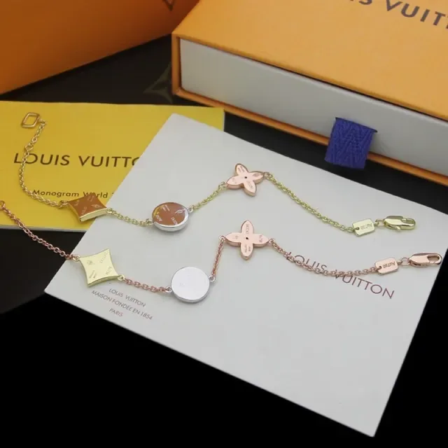 Louis Vuitton Monogram Flower and Damier Pavé Crystal Necklaces 8