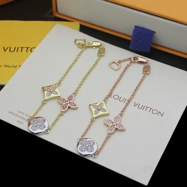 Louis Vuitton Monogram Flower and Damier Pavé Crystal Necklaces 9