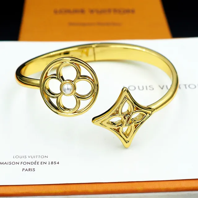 سوار مفتوح Louis Vuitton بزهرة المونوغرام ودامييه كواتريفول 4