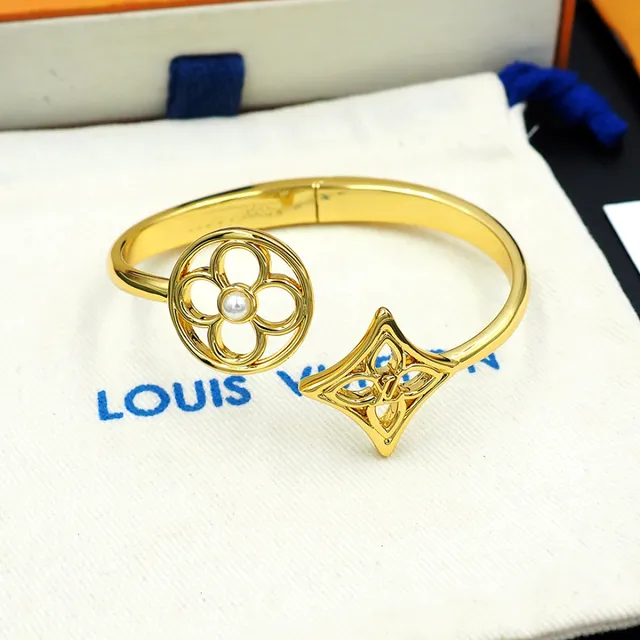 سوار مفتوح Louis Vuitton بزهرة المونوغرام ودامييه كواتريفول 9