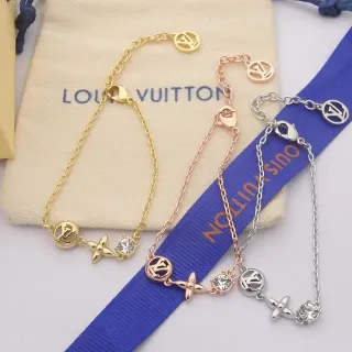 Louis Vuitton Monogram Flower Crystal Chain Bracelets