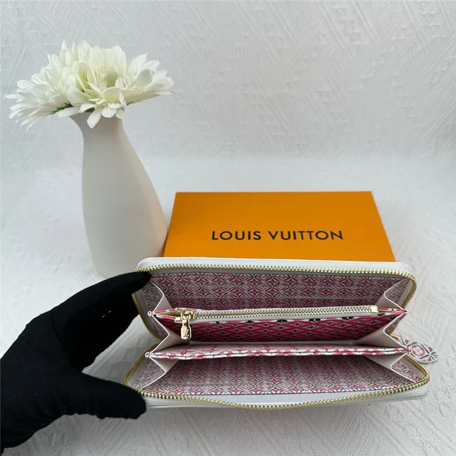Louis Vuitton Monogram Flower White Blue Purple Long Wallet 3